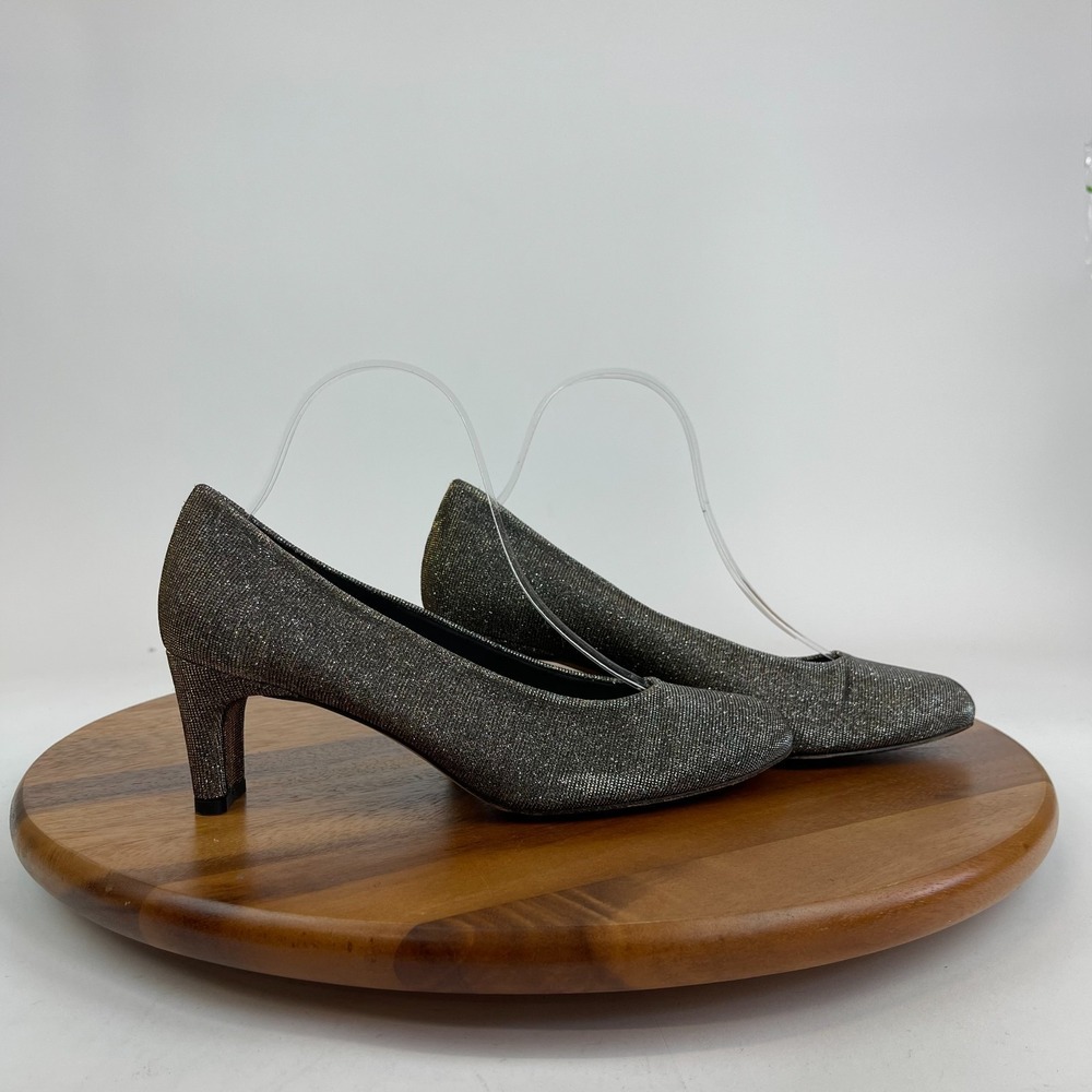 Womens Stuart Weitzman Gray Glitter Dress Pumps Heels Shoes Size 7 M GUCβ